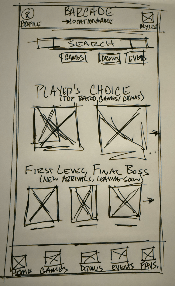 Refined Barcade wireframe direction